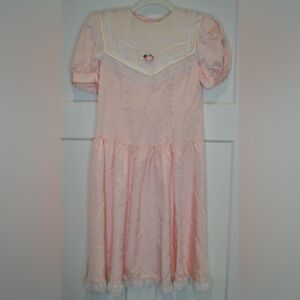 Gunne Sax By Jessica Mcclintock Taffeta Lace Large Collar Vintage Dress Girls 12